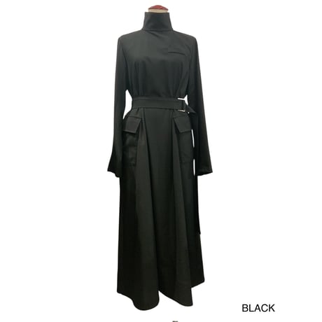 TA-OP0049 　WINDOWPANE HELITAGE LONG DRESS