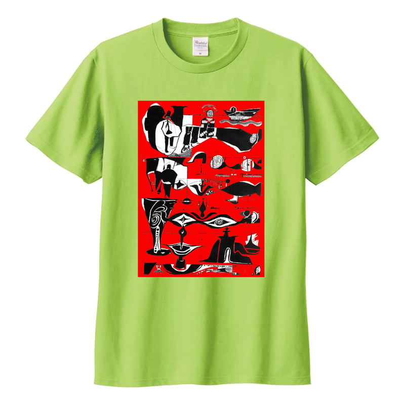 山本精一 / future着流し旦那（改） Tシャツ（緑／赤） | Physical