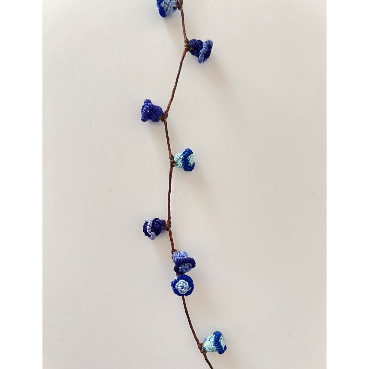 モロッコボタン ネックレス ブルー Moroccan button necklace, blu
