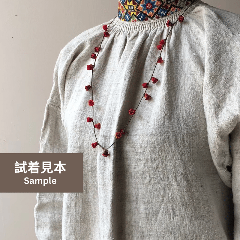モロッコボタン ネックレス 黄色 Moroccan button necklace yello