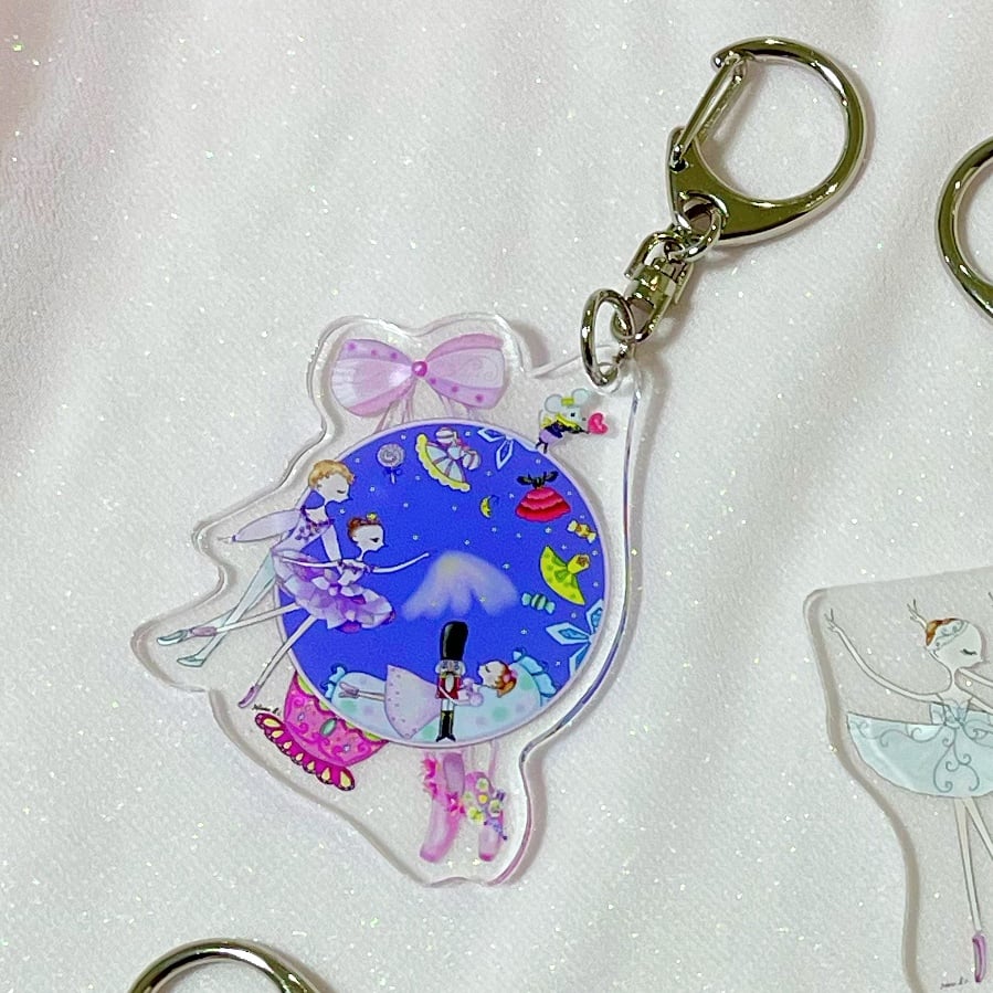 くるみ３点おまとめ⭐︎バレエバッグ、バレエキーホルダー、シルクドレス くるみ様専用3点おまとめ⭐︎バレエバッグ、バレエキーホルダー