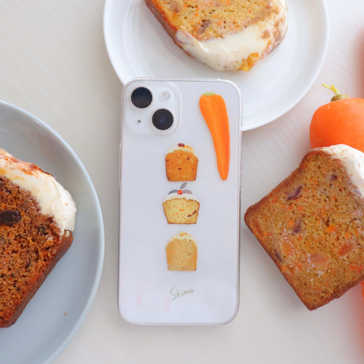 受注生産] iPhoneケース:キャロットケーキ（クリアケース） | Shima sweets