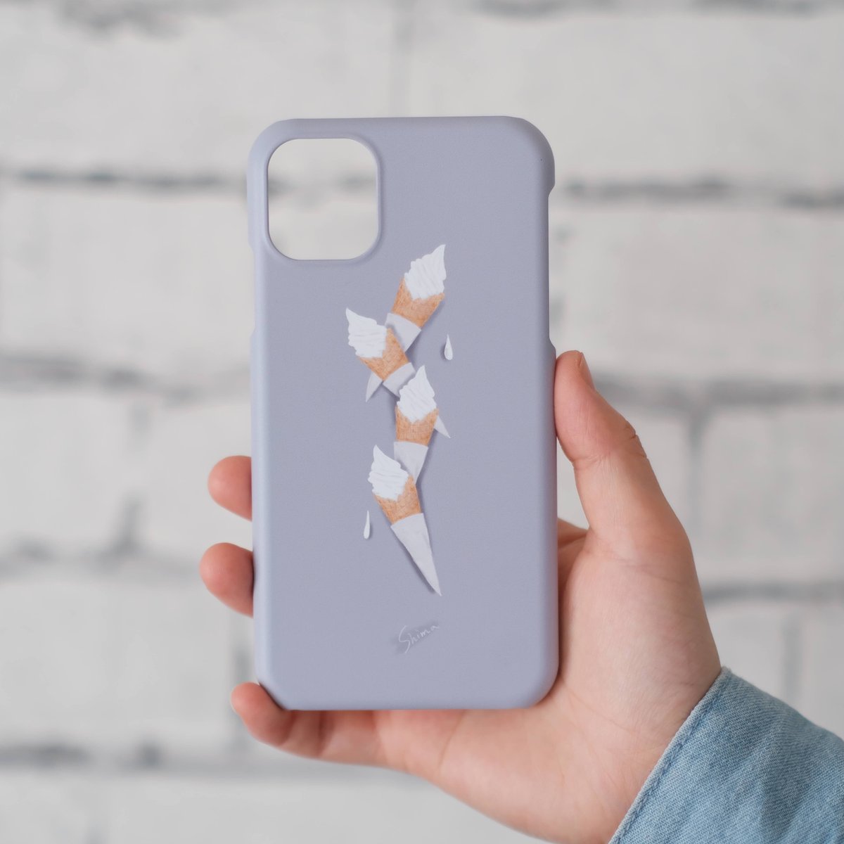 受注生産] iPhoneケース:溶け出すソフトクリーム | Shima sweets