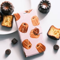 [受注生産]  iPhoneケース:カヌレ　くすみパープル（手帳型）