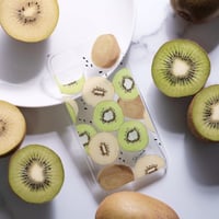 [受注生産]  iPhoneケース:たくさんキウイ（クリアケース）