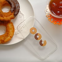[受注生産]  iPhoneケース:チョコレートディップドーナッツ（透明）