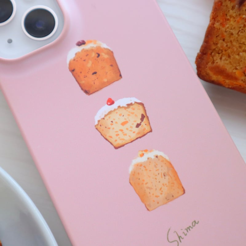受注生産] iPhoneケース:キャロットケーキ（くすみピンク） | Shima sweets