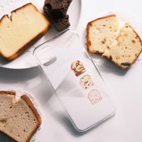 [受注生産]  iPhoneケース:3種のパウンドケーキ（透明）