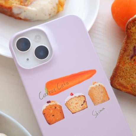 [受注生産]  iPhoneケース:キャロットケーキ（くすみパープル）