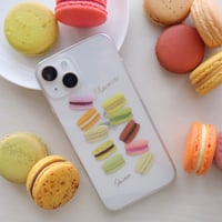 [受注生産]  iPhoneケース:カラフルマカロン（クリアケース）