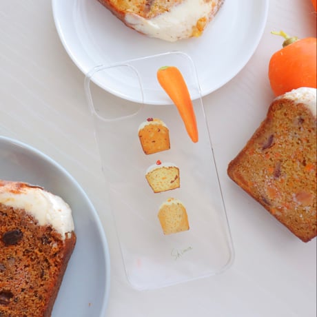 [受注生産]  iPhoneケース:キャロットケーキ（クリアケース）