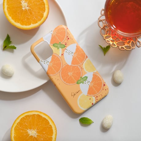 [受注生産]  iPhoneケース:オレンジとレモン