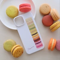 [受注生産]  iPhoneケース:グラデーションマカロン（ホワイト）