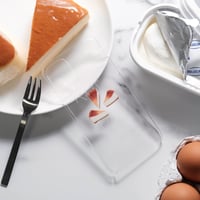 [受注生産]  iPhoneケース:ベイクドチーズケーキ（クリアケース）