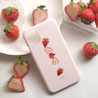 [受注生産]  iPhoneケース:ICHIGO（くすみピンク）