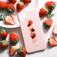 [受注生産]  iPhoneケース:真っ赤なベリー（くすみピンク）