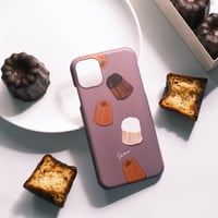 [受注生産]  iPhoneケース:カヌレ（パープルグレー）