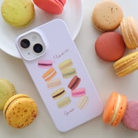 [受注生産]  iPhoneケース:カラフルマカロン（くすみグレー）