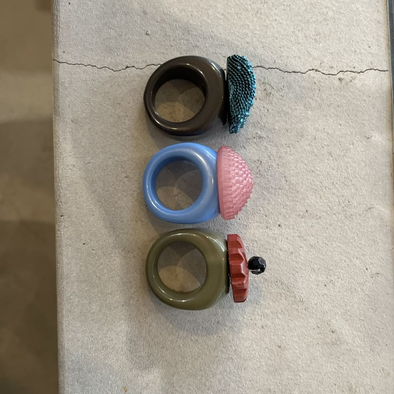 ヴィンテージボタンリング | Verde