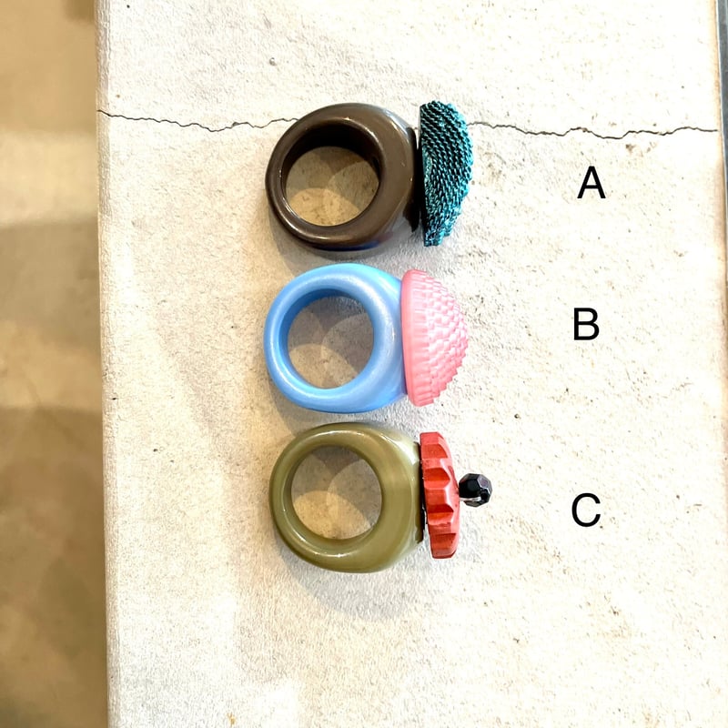 ヴィンテージボタンリング | Verde