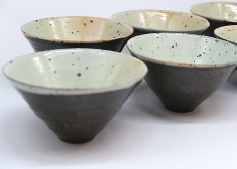 蔵A4405a】唐津 粉引 中里隆 片口向付 小鉢 五客 CATEGORY 中里 健太