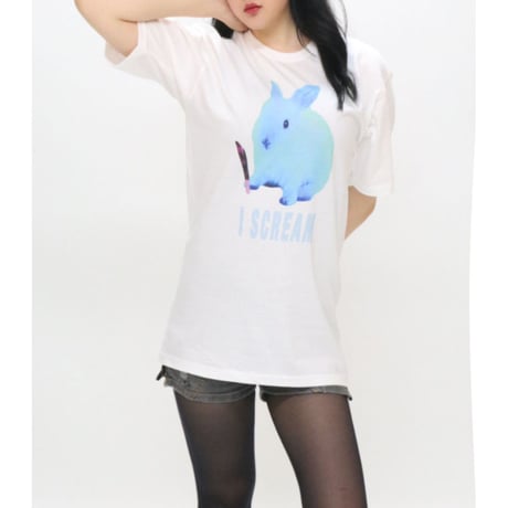 CREAM×CREAM プリント  T 半袖 白