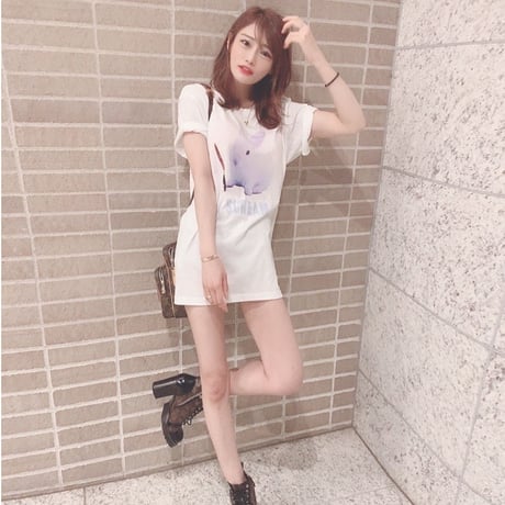 CREAM×CREAM プリント  T 半袖 白