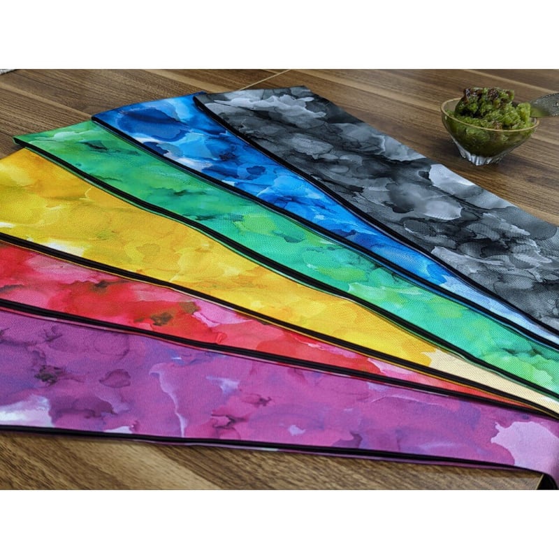 即納品】半幅帯 アルコールインクアート 『nijimi』 にじみ かき氷