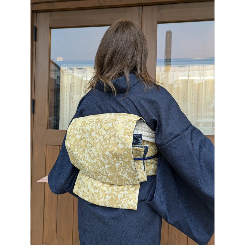 リバーシブル京袋帯 ゴブラン調 洗える帯 名古屋帯 | 燈織屋ネットマルシェ