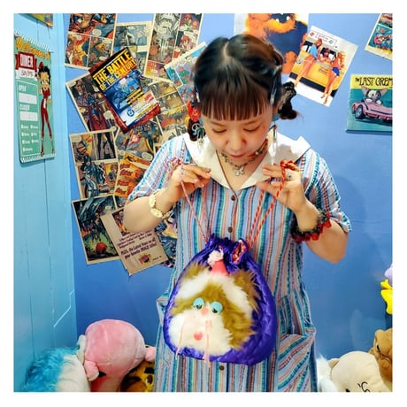 オリジナルねむねむ巾着BAGマシュー君 (ハンドメイド)