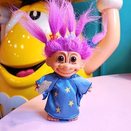 トロール ぬいぐるみ フワフワ 90'S☆ビンテージ☆新品☆トロール人形☆キーホルダー☆5体