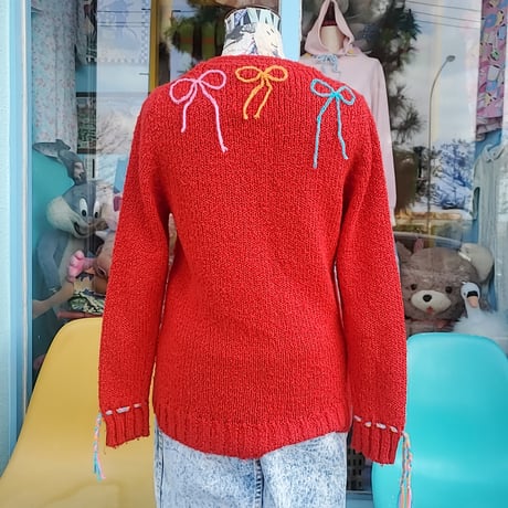 リメイク🧸リボン結びカーディガン