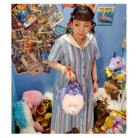 オリジナルねむねむ巾着ミンディちゃん(ハンドメイド)