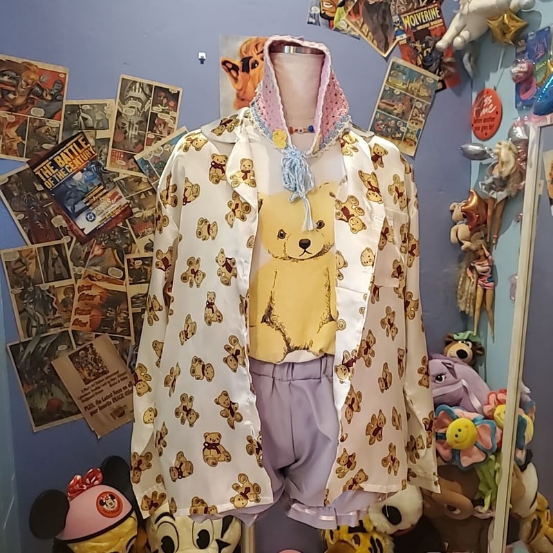 🧸クマ総柄シルクシャツ♡ | Little Bear