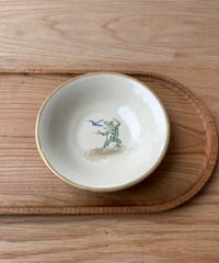 陶泉窯／高山寺画「鳥獣人物戯画」4寸皿（蛙）