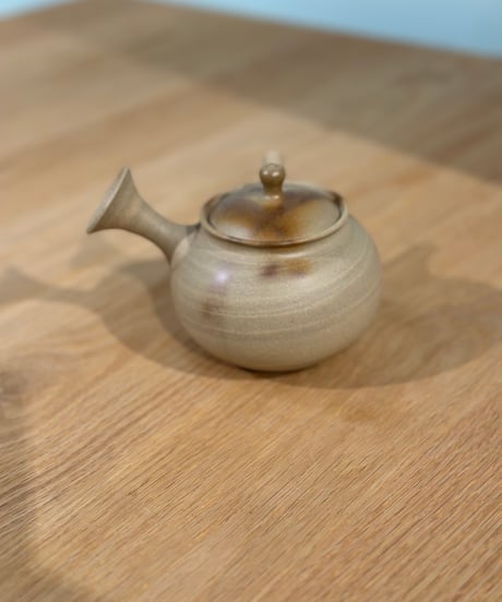 雪月　焼締火襷茶注 #116