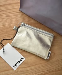 TEMBEA／ FLAT POUCH #NEW SILVER(ヤギ革）