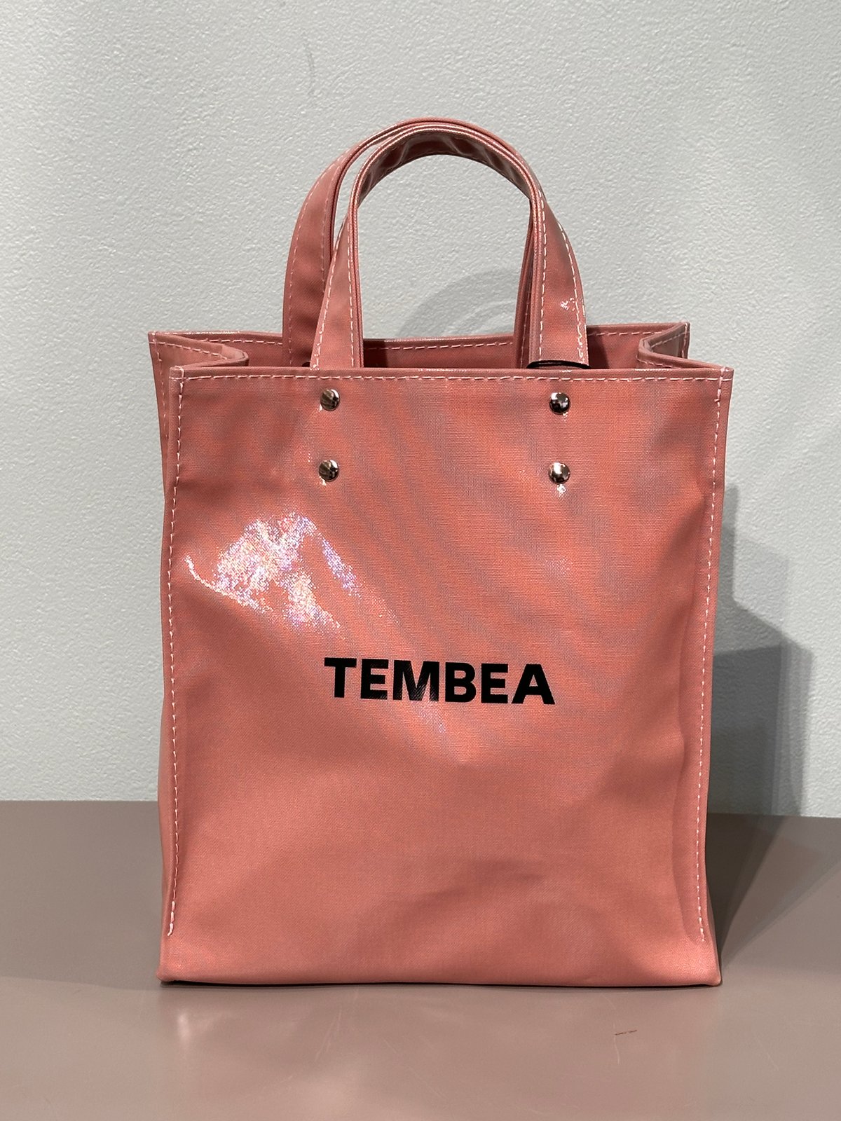 TEMBEA PAPER TOTE S スモーキーピンク TEMBEA／ペーパートート クリア・スモーキーピンク | MWL STORE
