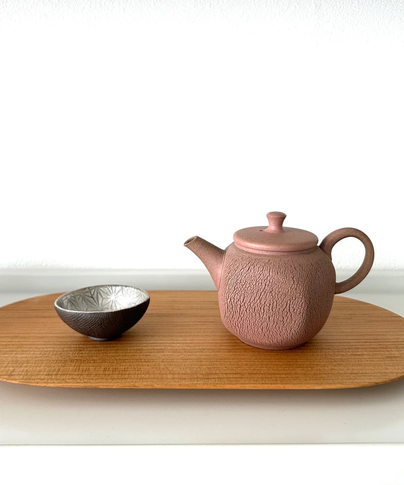 甚秋陶苑／嵐絞り印籠蓋茶注5角形・桃色 | MWL STORE