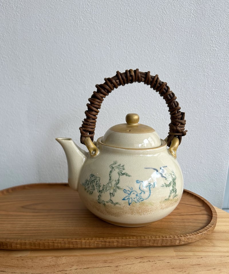 希少 益子窯 米陀寛 作 鮒之遊図 角瓶 希少 益子窯 米陀寛 作 鮒之遊図