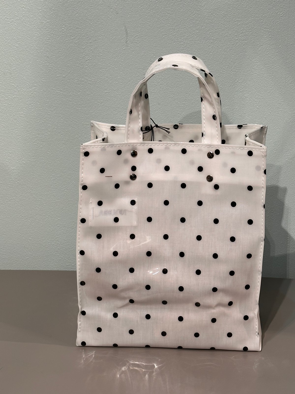 TEMBEA トートバッグ TEMBEA／ペーパートート (クリア・黒水玉) | MWL STORE