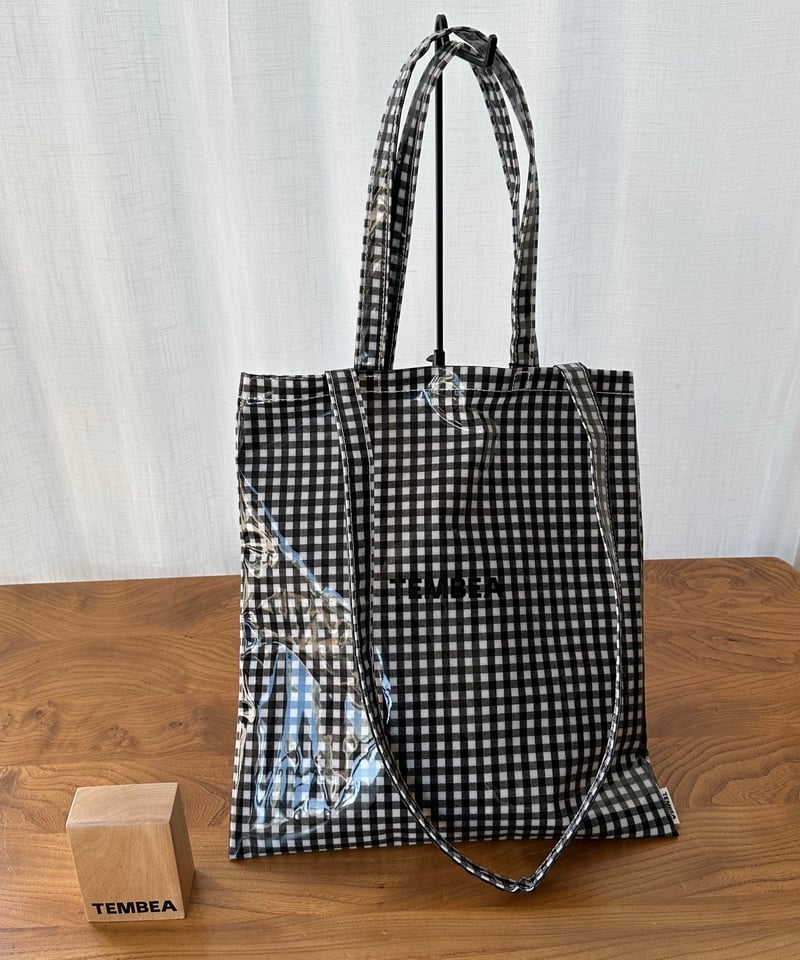 TEMBEA ★テンベア3ハンドルギンガムブラック トートバッグ TEMBEA／3 HANDLE TOTE GINGHAM CHECK BLACK | MWL