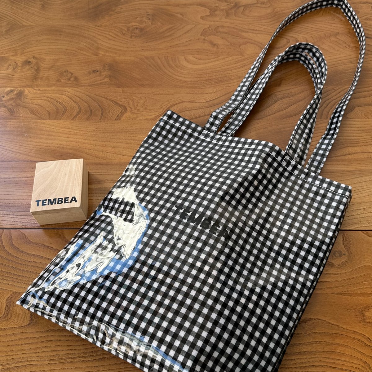 TEMBEA ★テンベア3ハンドルギンガムブラック トートバッグ TEMBEA／3 HANDLE TOTE GINGHAM CHECK BLACK | MWL