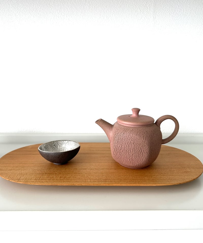 甚秋陶苑／嵐絞り印籠蓋茶壺5角形（桃色） | MWL STORE