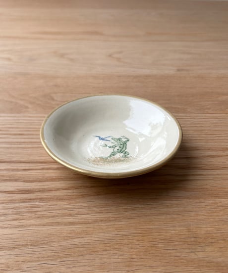 陶泉窯／高山寺画「鳥獣人物戯画」4寸皿（蛙）
