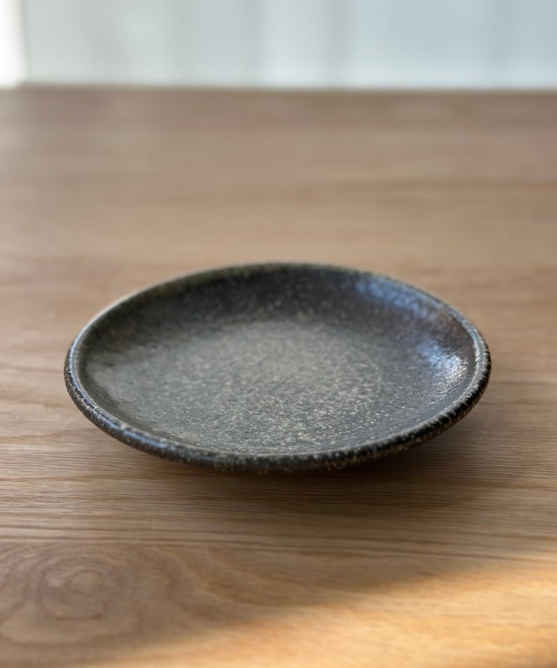 灰釉銘々皿 伊賀灰釉銘々角皿（MA-277） 作家「新学」