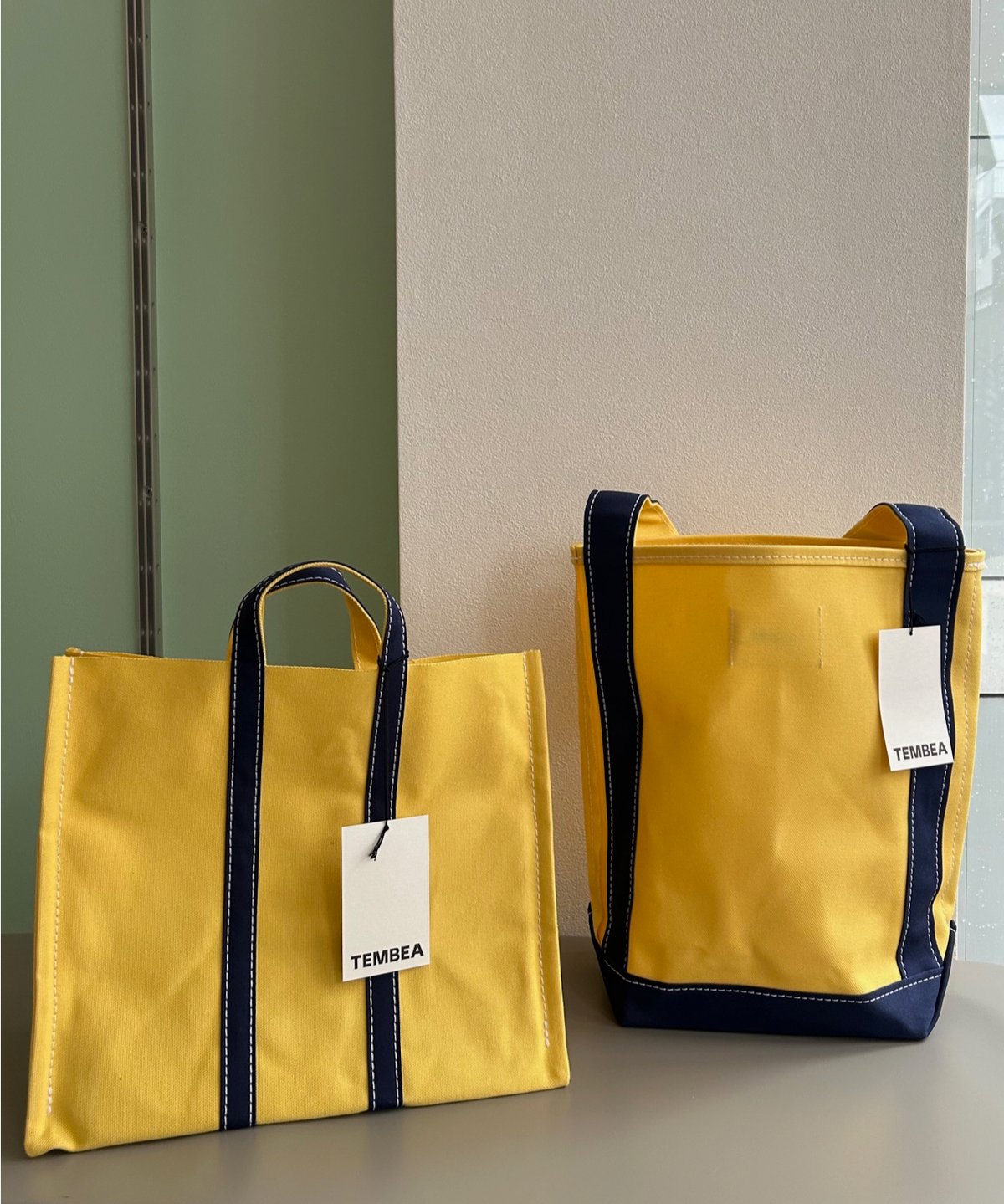 TEMBEA テンベア PLAY トートバッグ L TEMBEA ／PLAY TOTE FOR137（YELLOW DK-NAVY） | MWL