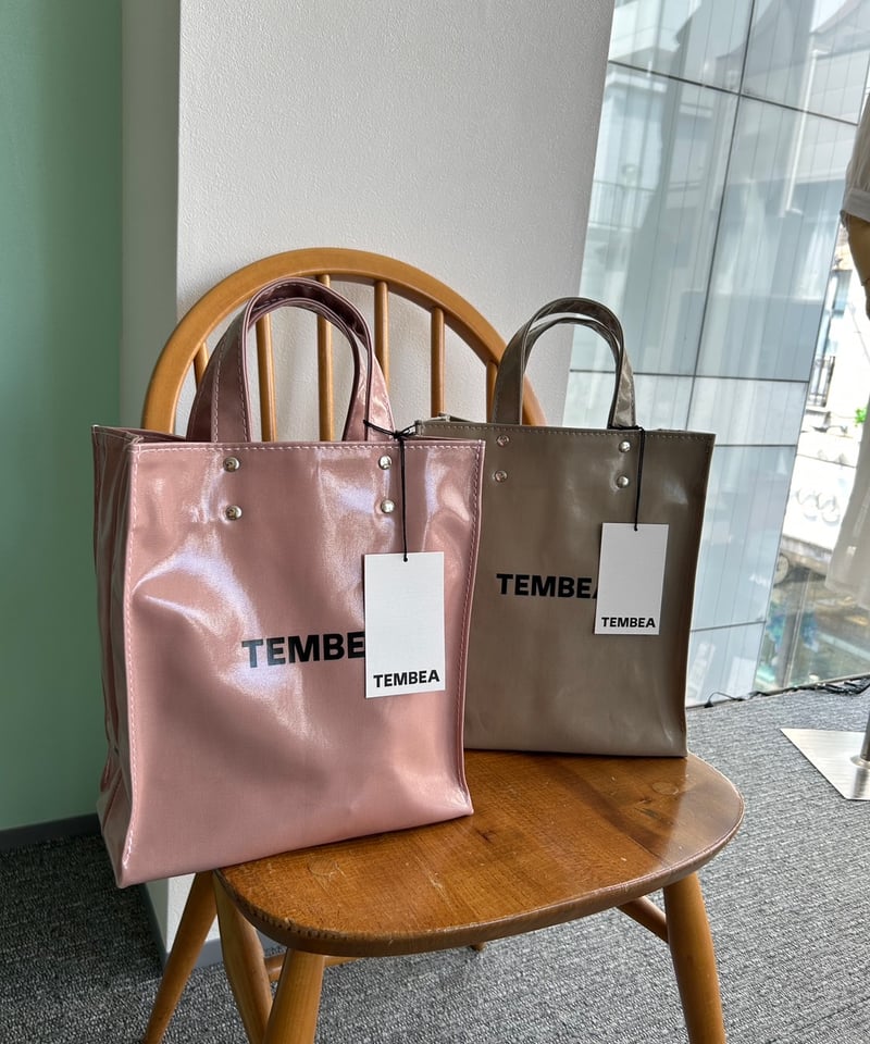 TEMBEA PAPER TOTE S スモーキーピンク TEMBEA／ペーパートート クリア・スモーキーピンク | MWL STORE