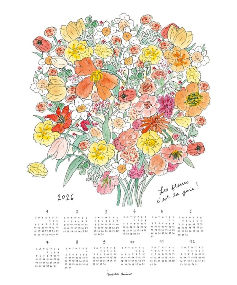 うれしい花束」／リネンカレンダー2026（イザベル ボワノ） | MWL STORE