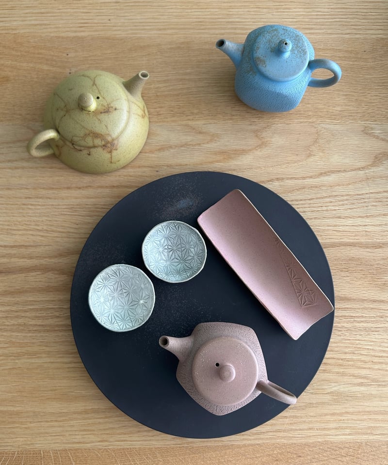 甚秋陶苑／麻乃葉茶則（桃色） | MWL STORE